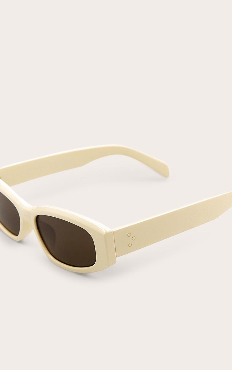 Cream Cat Eye Slim Sunglasses Product Image