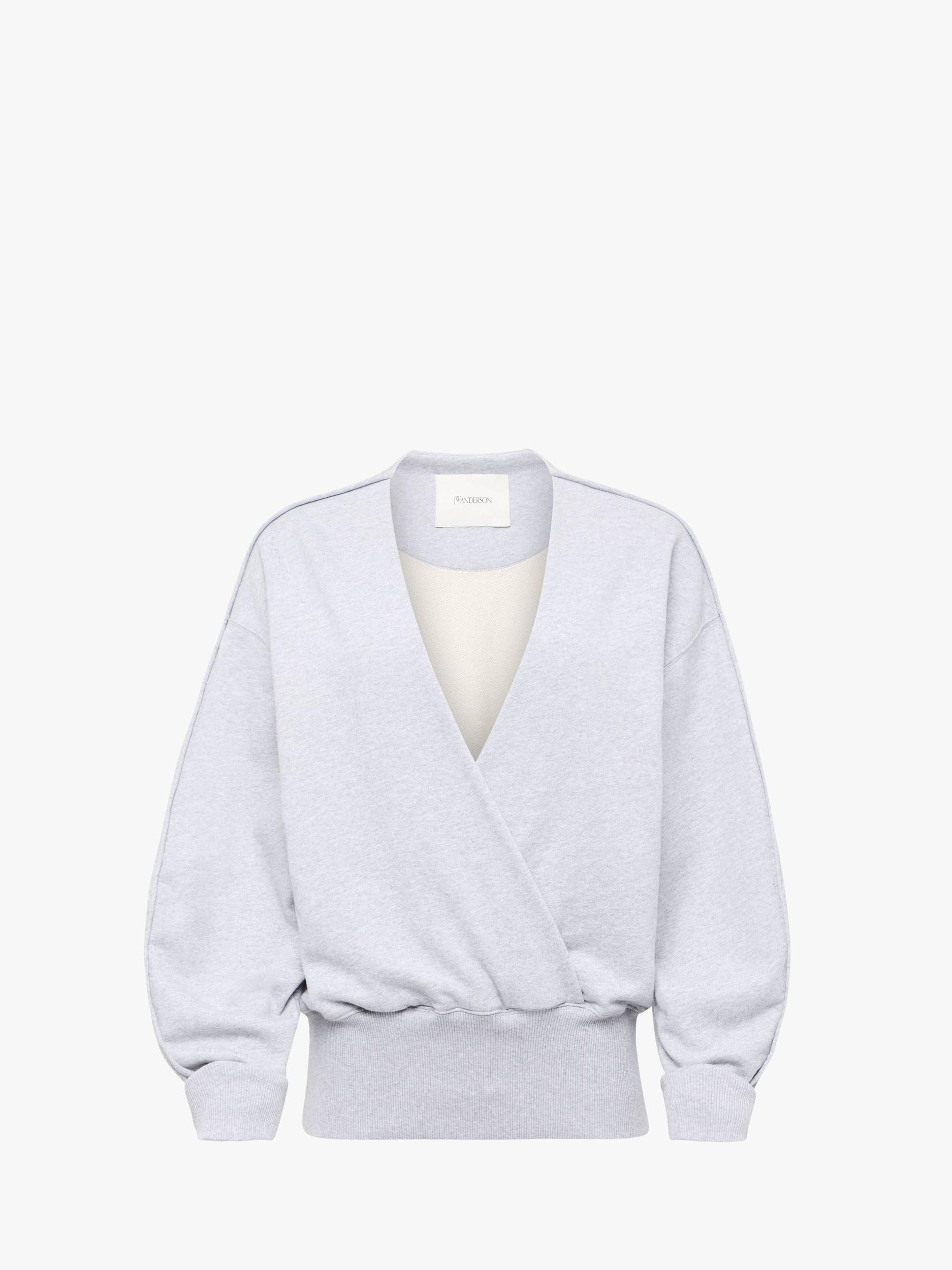 ROUNDED WRAP-FRONT SWEATSHIRT Product Image