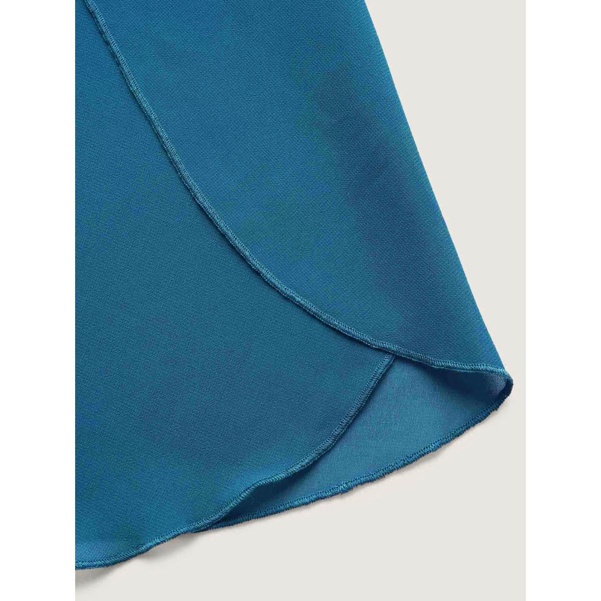 Plus Size Aegean Chiffon Gathered Petal Sleeve Blouse Women Timeless Elbow-length sleeve V-neck Elegant Blouses BloomChic 10/M Product Image