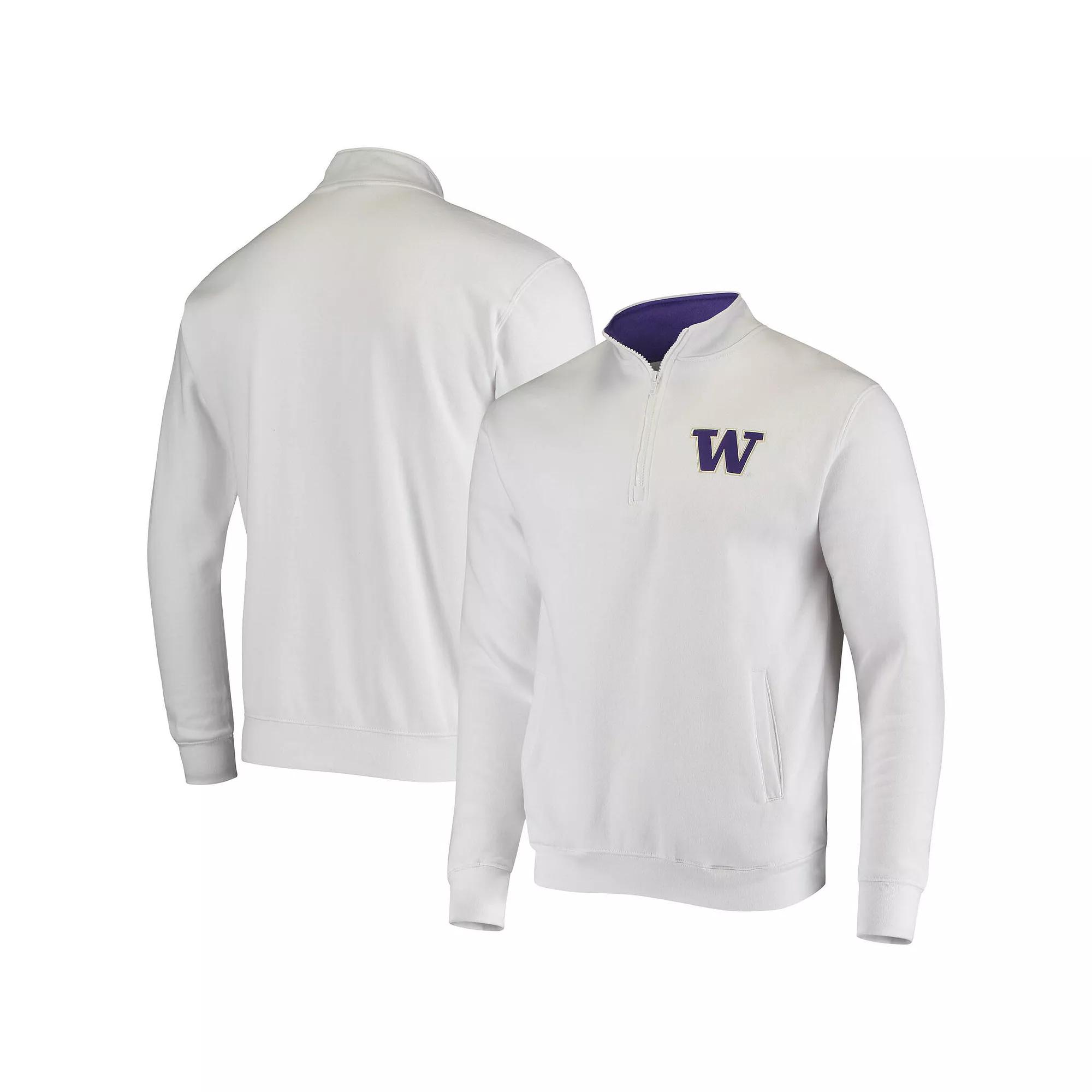Men's Colosseum White Washington Huskies Tortugas Logo Quarter-Zip Jacket, Size: XL Product Image