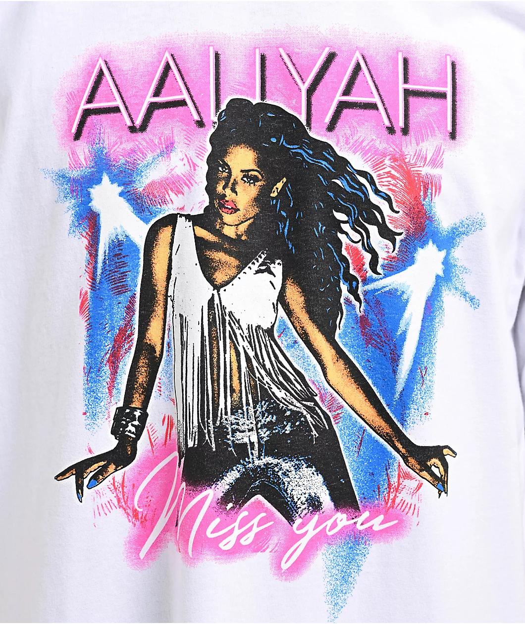 Cross Colours x Aaliyah Miss You White T-Shirt Product Image