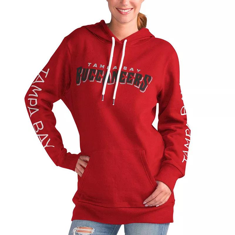 Women's G-III 4Her by Carl Banks Red Tampa Bay Buccaneers Extra Inning Pullover Hoodie,  Product Image