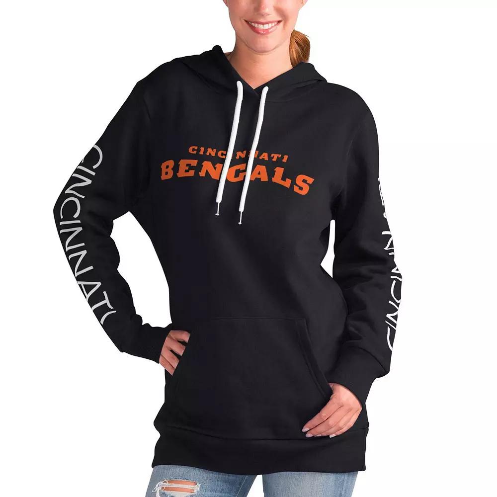Women's G-III 4Her by Carl Banks Black Cincinnati Bengals Extra Inning Pullover Hoodie,  Product Image