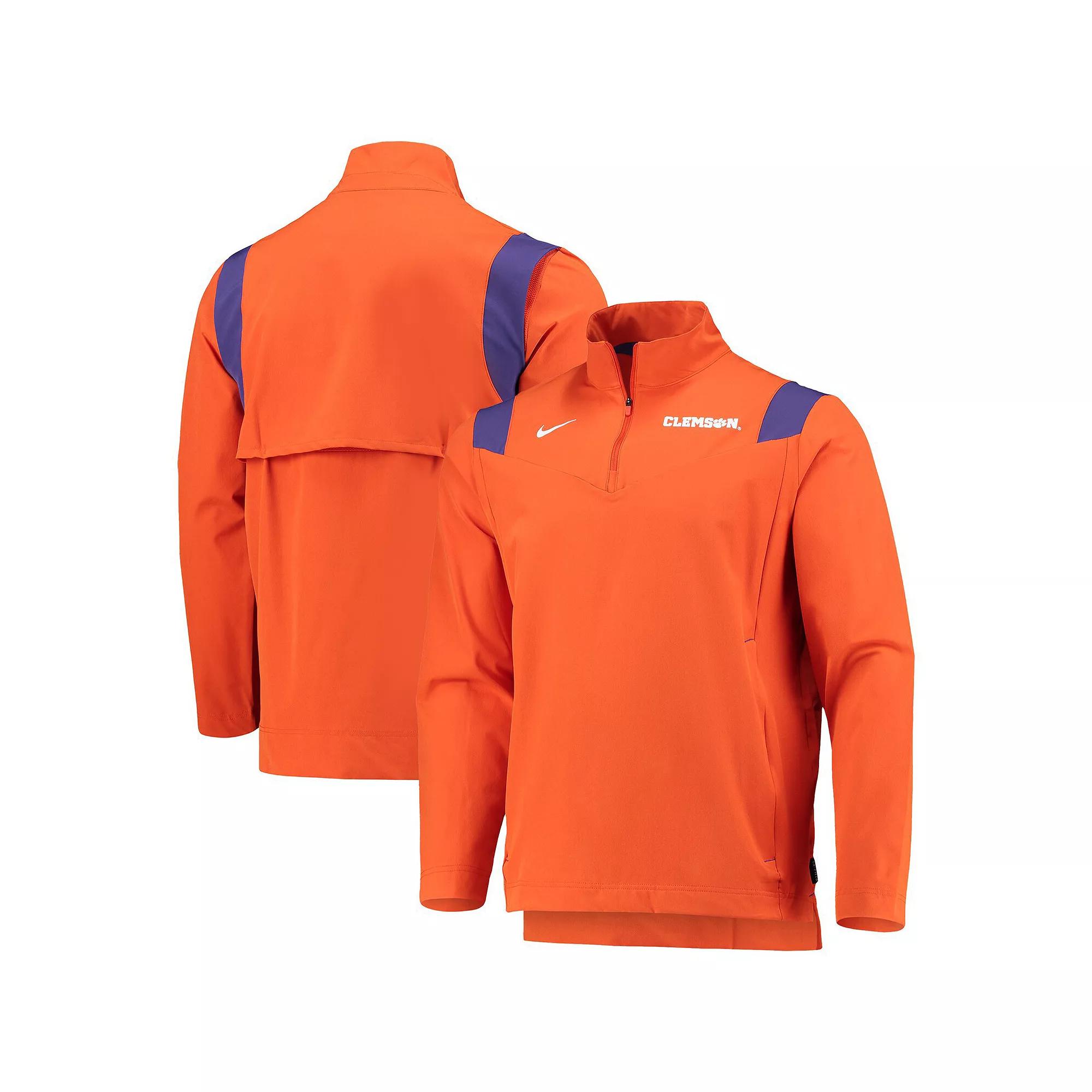 Men's Nike Orange Clemson Tigers 2021 Team Coach Quarter-Zip Jacket, Size: Small Product Image