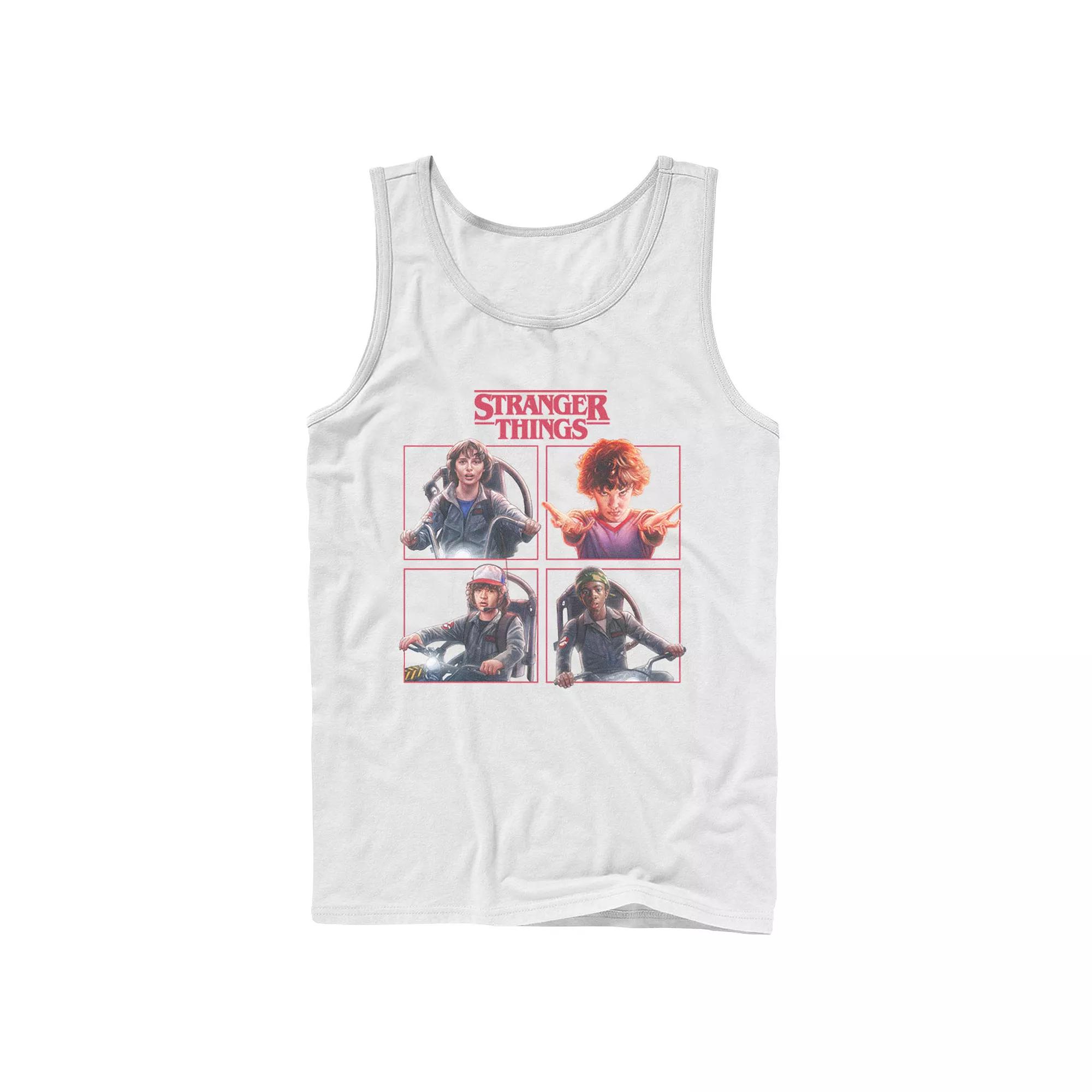 Men's Stranger Things Group Shot Box Up Logo Tank Top,  Product Image