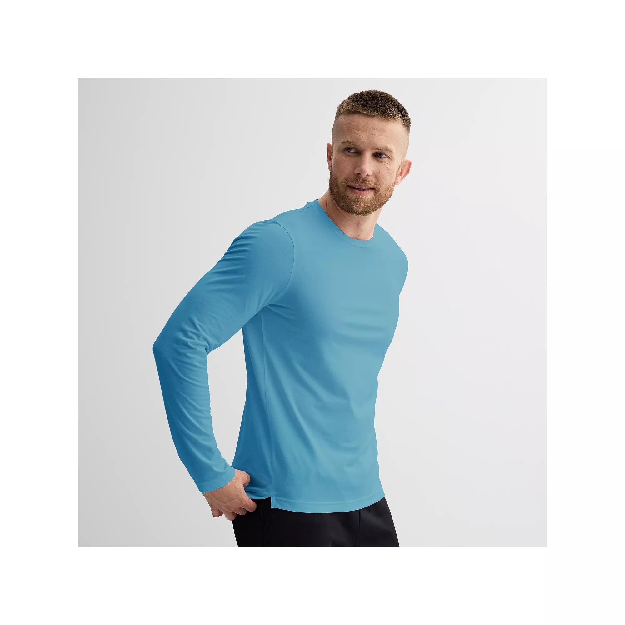 Men's Tek Gear® Long Sleeve Essential Tee, Size: Large, Sequel Blue Product Image