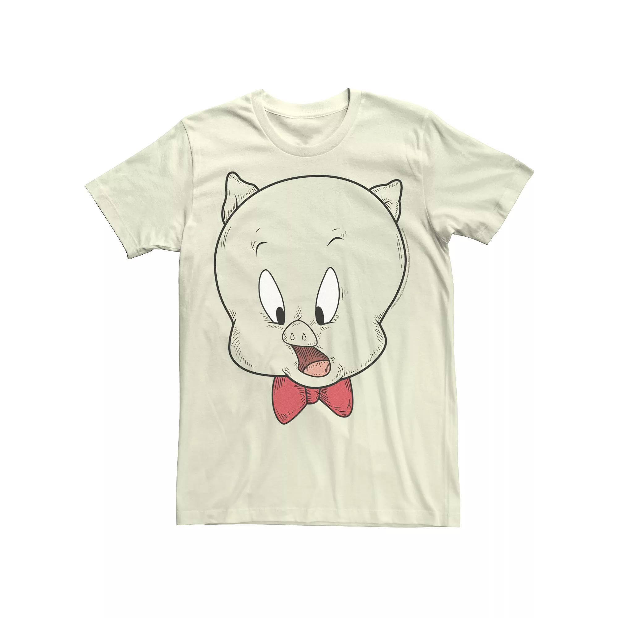 Men's Looney Tunes Porky The Pig Head Shot Tee,  Product Image
