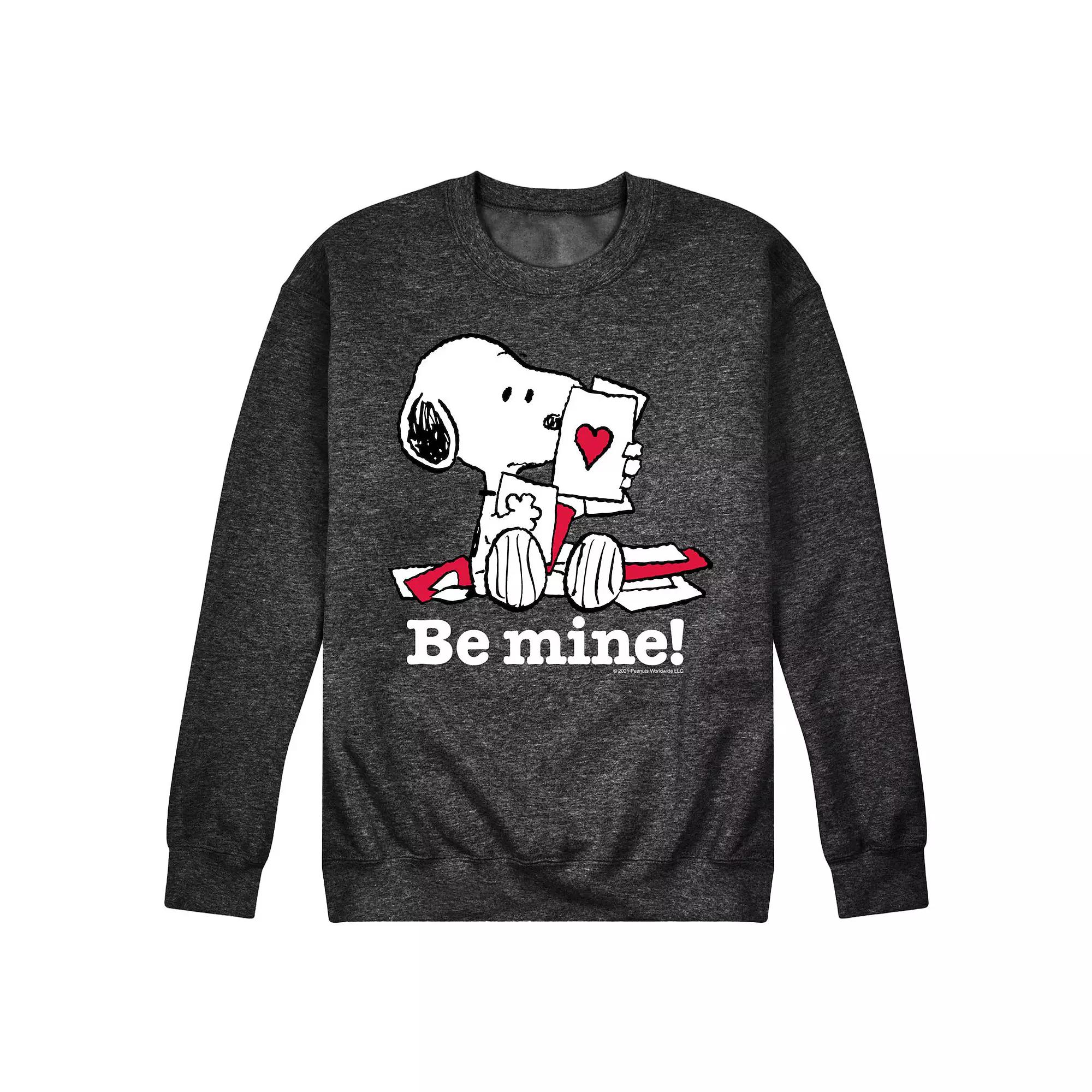 Men's Peanuts Be Mine Snoopy Fleece Sweatshirt,  Product Image