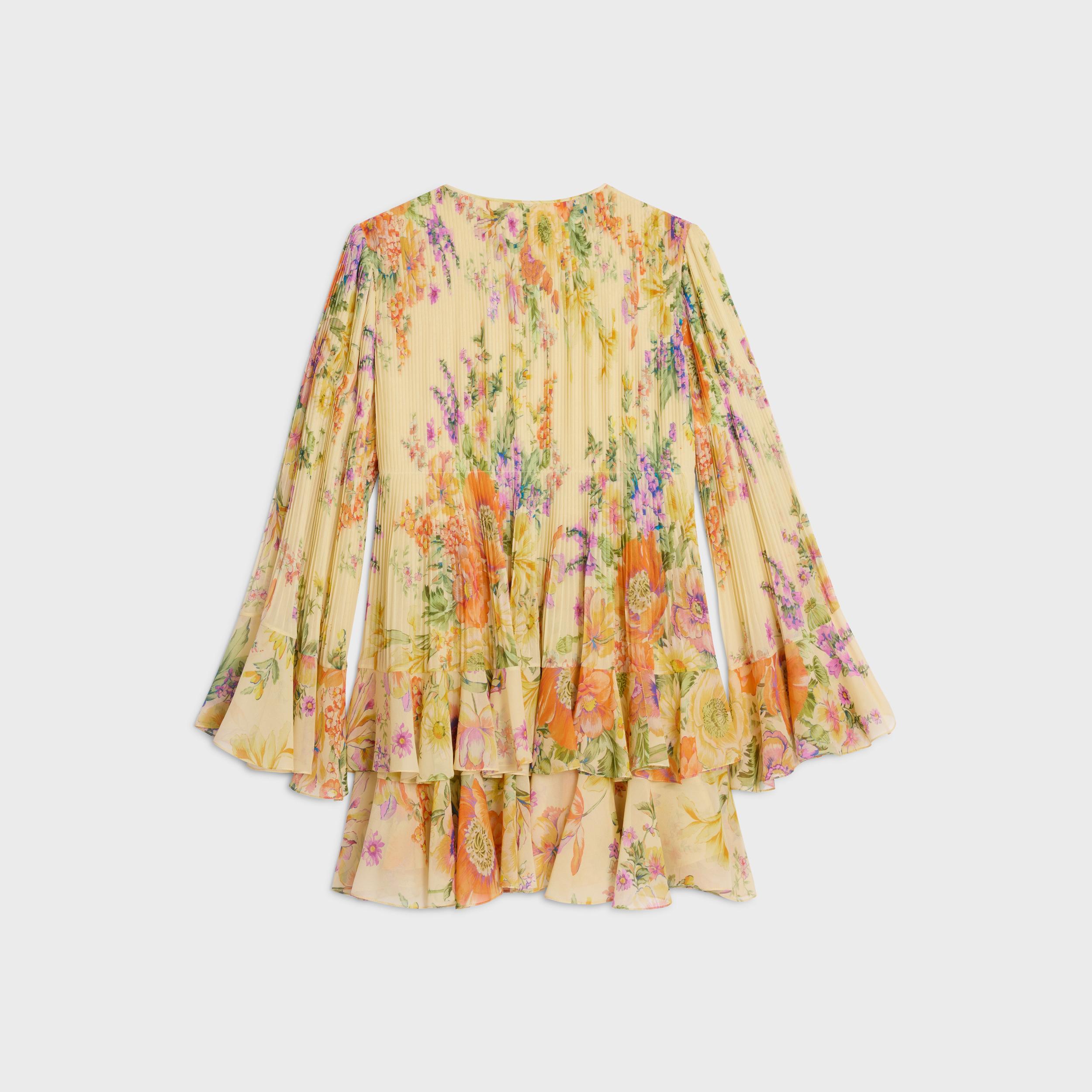 mini pleated dress IN silk georgette Product Image