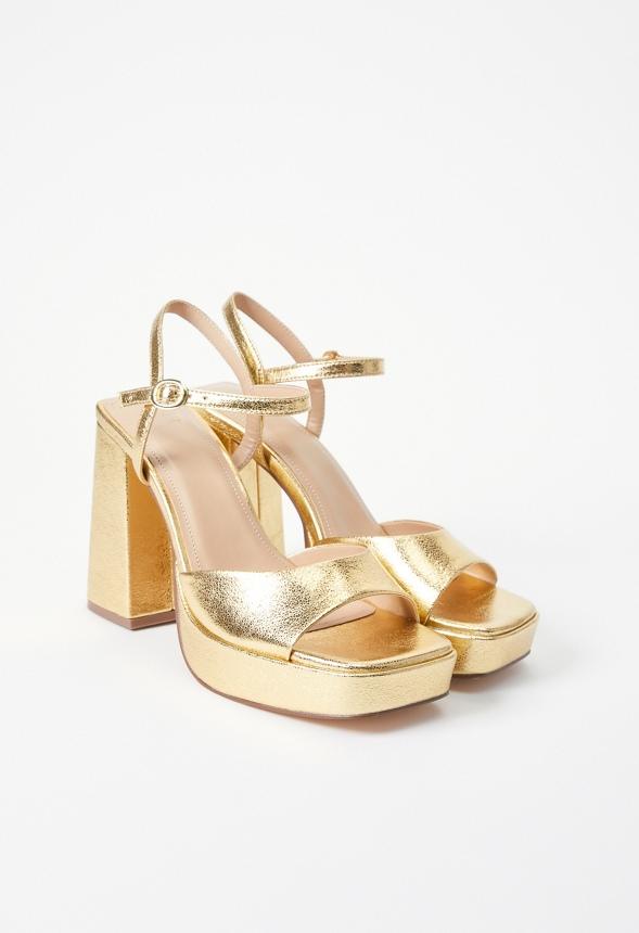 JustFab Margaux Platform Loafer Pump Womens Black/ White Size 8.5 Product Image