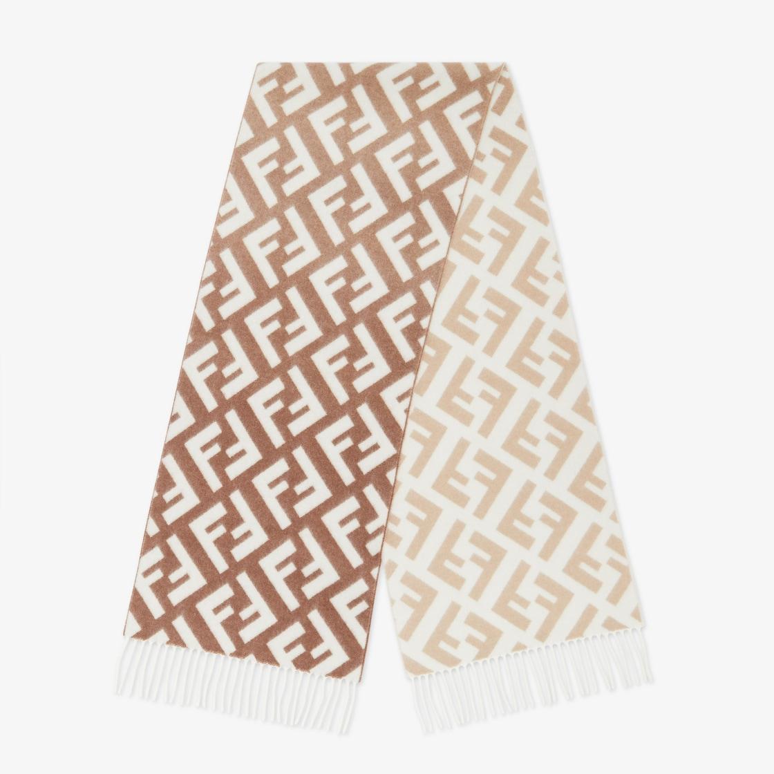 FF ScarfBeige wool and cashmere scarf Product Image