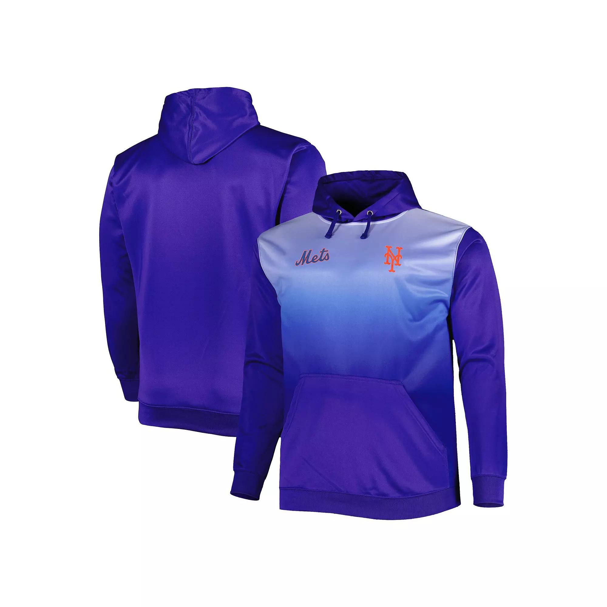 Men's Royal New York Mets Fade Sublimated Fleece Pullover Hoodie,  Product Image