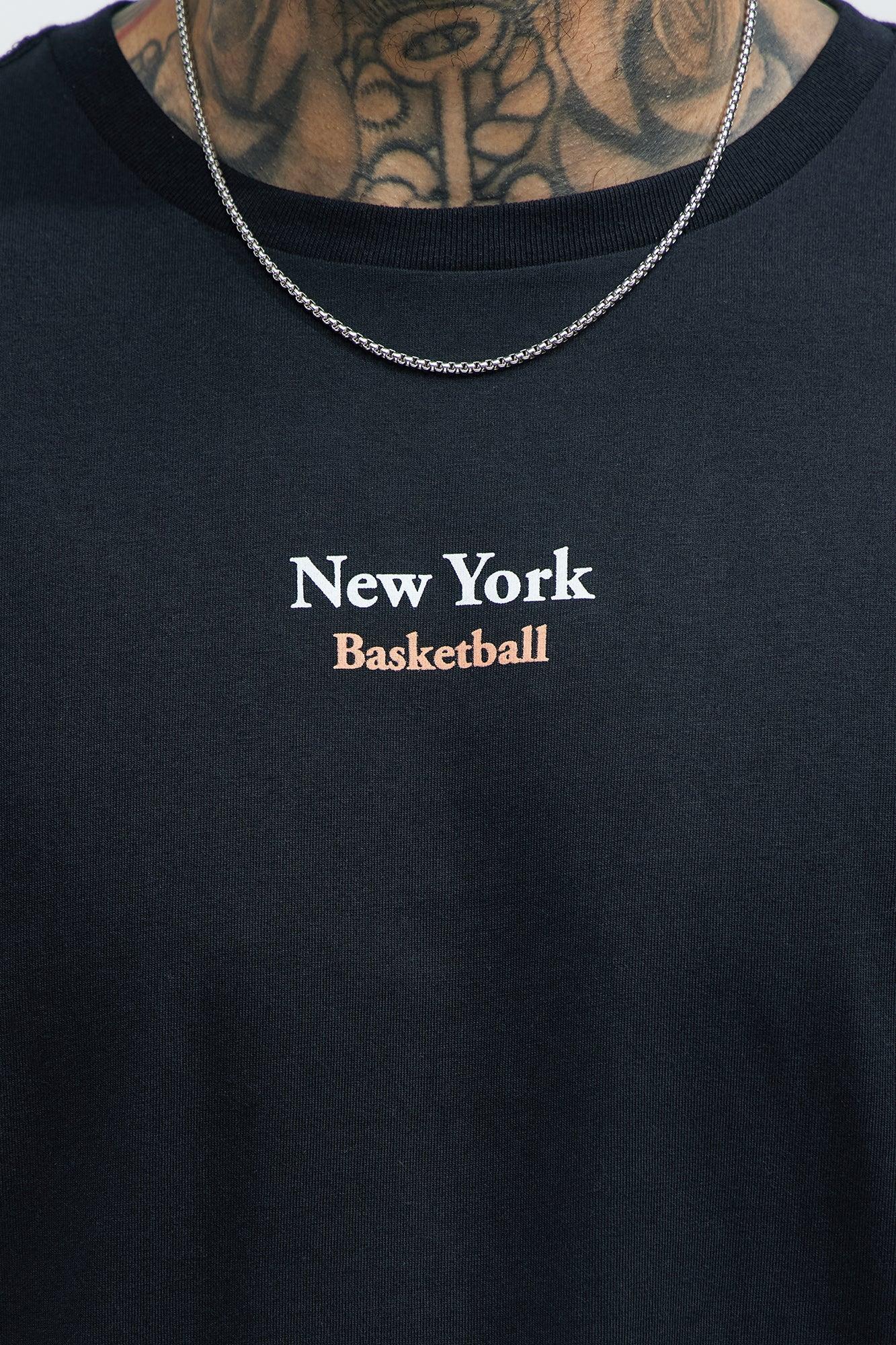 New York Basketball Oversized Short Sleeve Tee - Black Product Image