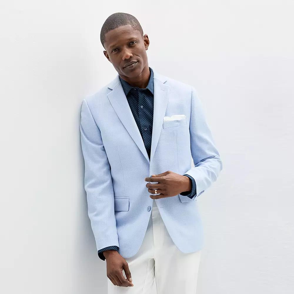 Men's Apt. 9® Premier Flex Slim-Fit Essential Sport Coat, Size: 52 REG, Light Blue Weave Product Image
