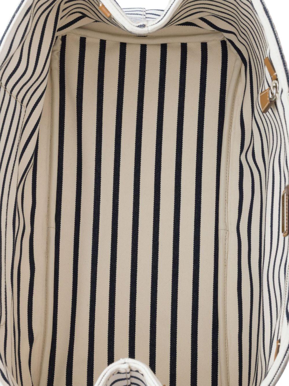 Canapa striped canvas tote bag Product Image
