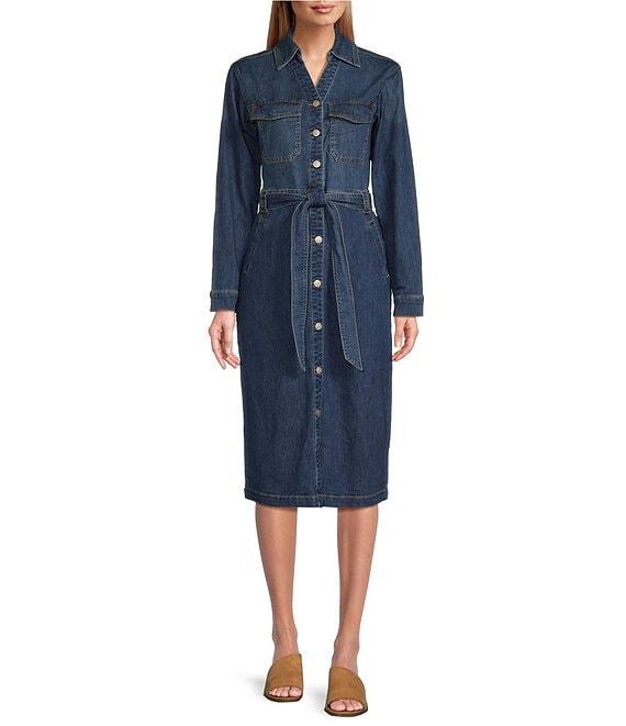 Nurture by Westbound Denim Belted Midi Dress Product Image