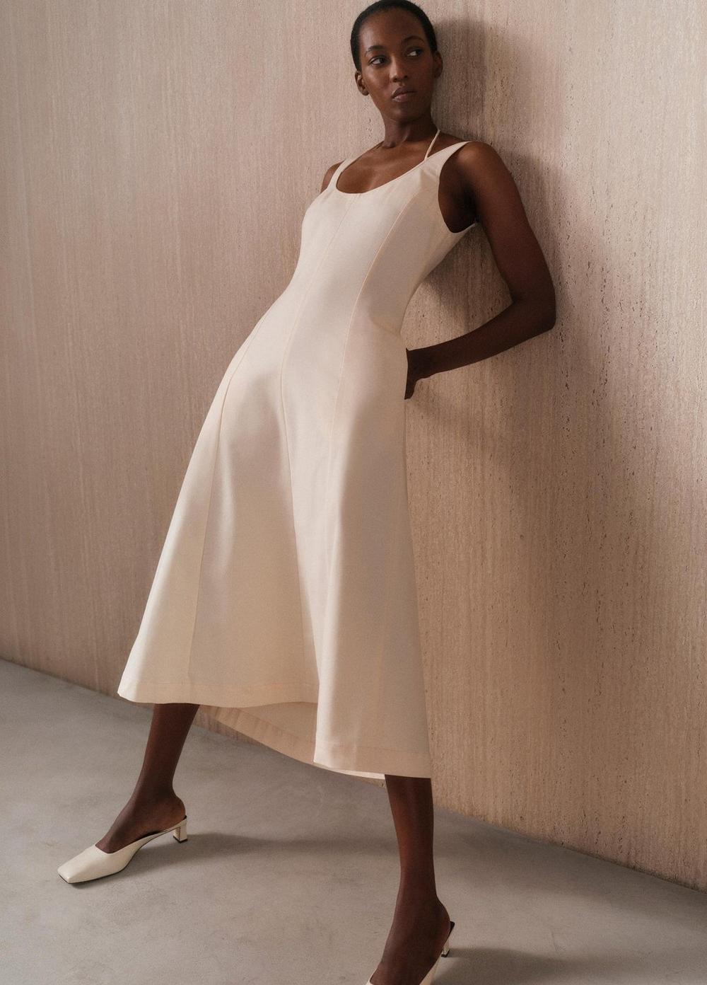 Seamed Cotton Tank Dress Product Image