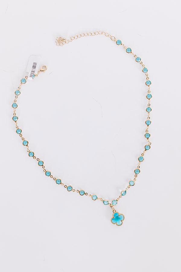 Charming Smile Necklace in Blue Product Image