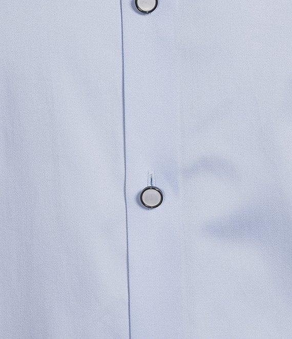 Murano Slim Fit Solid Sateen Long Sleeve Woven Shirt Product Image