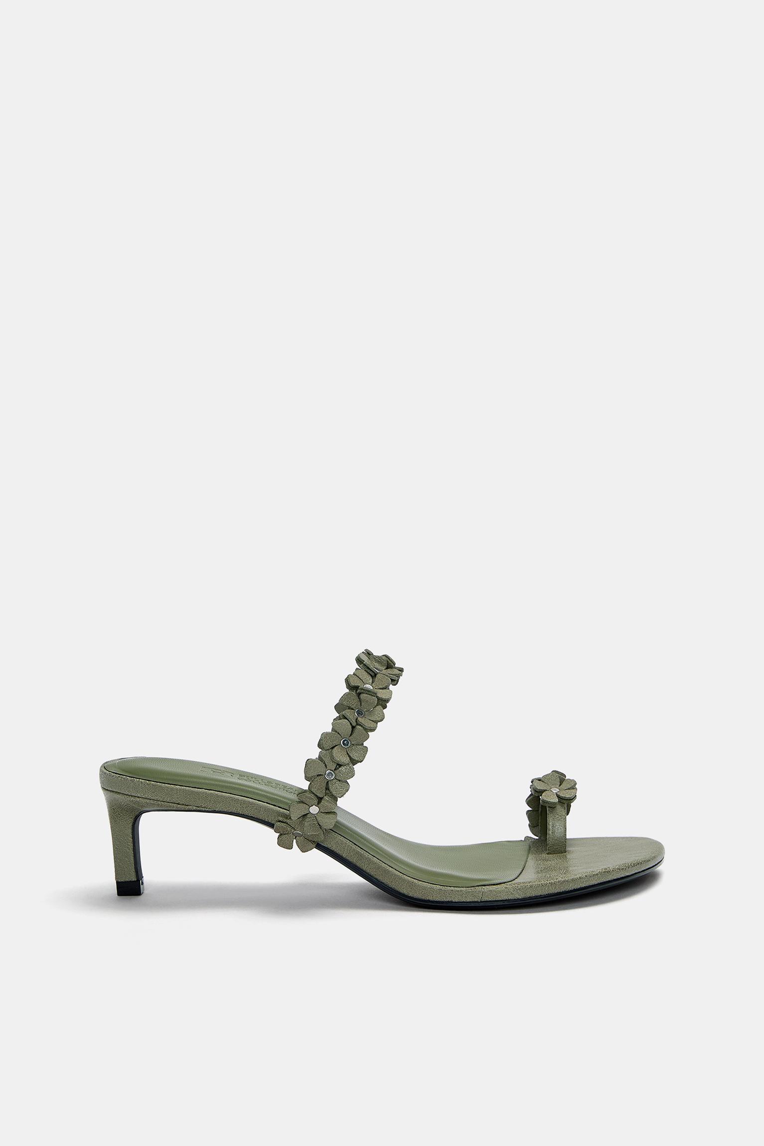 Floral heeled sandals Product Image