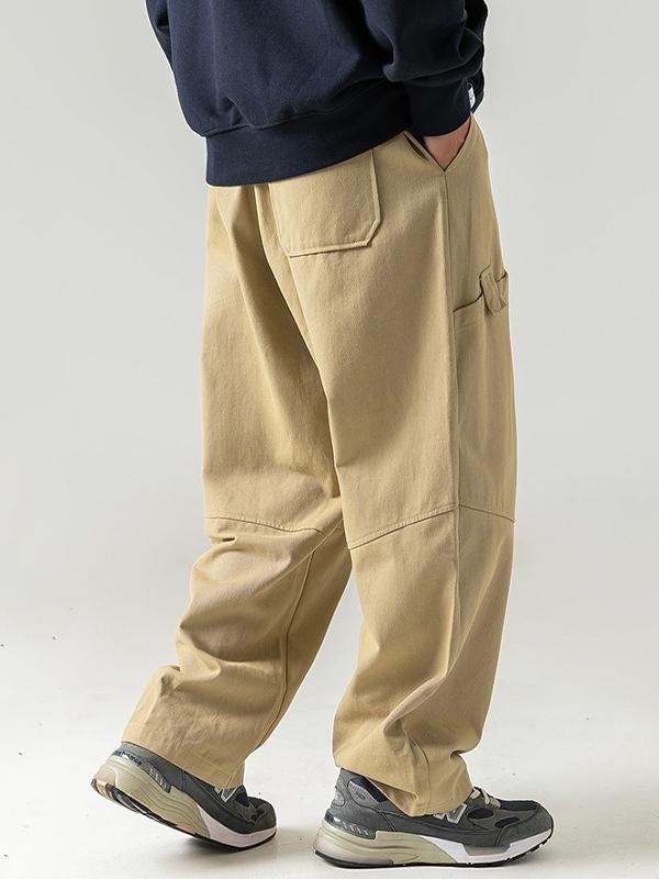 Men's Split Splice Drawstring Multi Pocket Cargo Pants Product Image