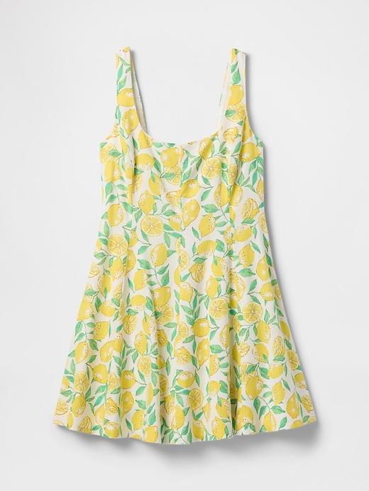 Linen-Blend Mini Dress Product Image