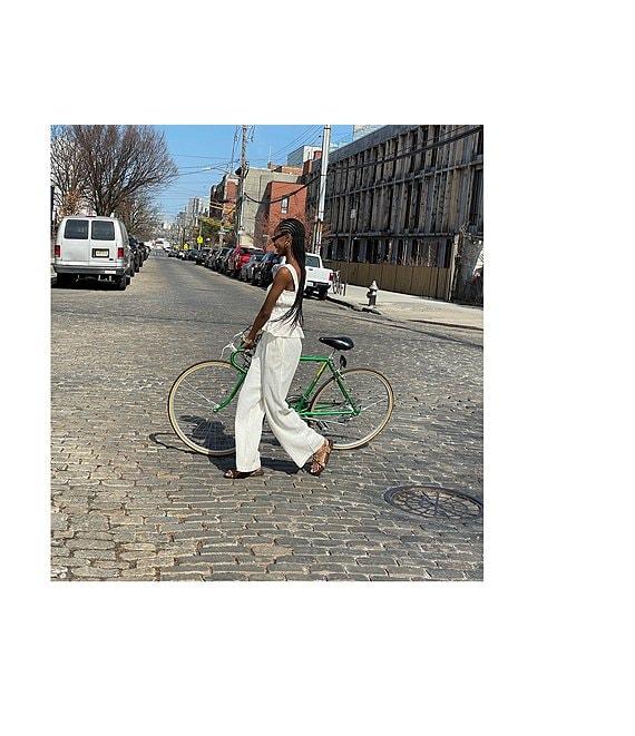 Steve Madden Gabrielle Square Neck Sleeveless Gauze Coordinating Top Product Image