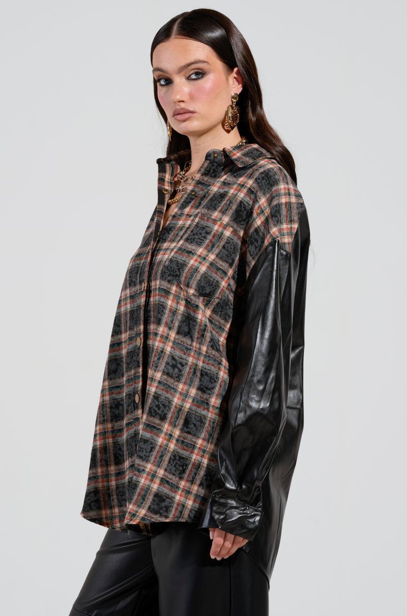 LANA BUTTON DOWN MULTI FUNCTION BLOUSE Product Image