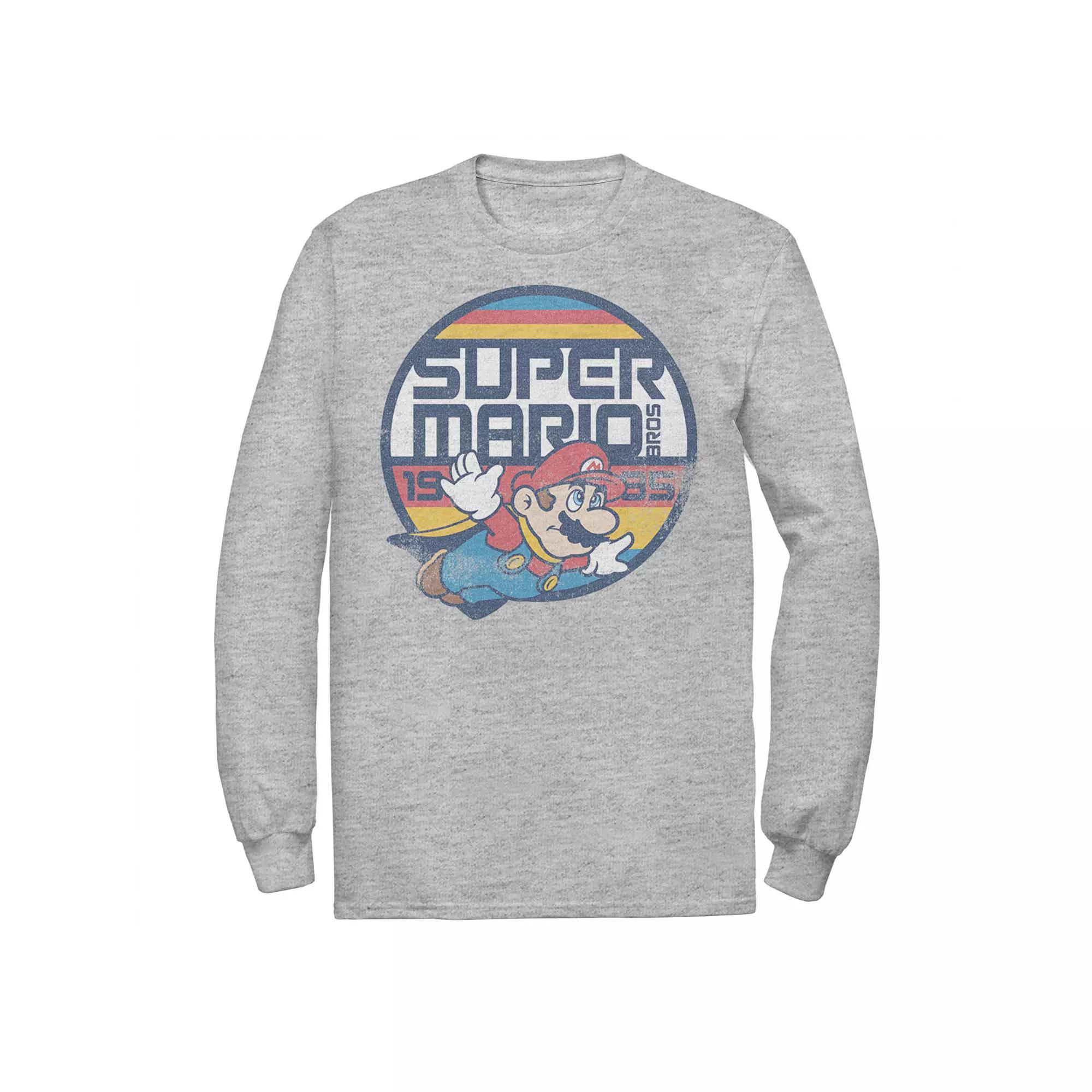 Men's Nintendo Super Mario Classic Retro Flying 1985 Tee, Size: XXL, Athletic Grey Product Image