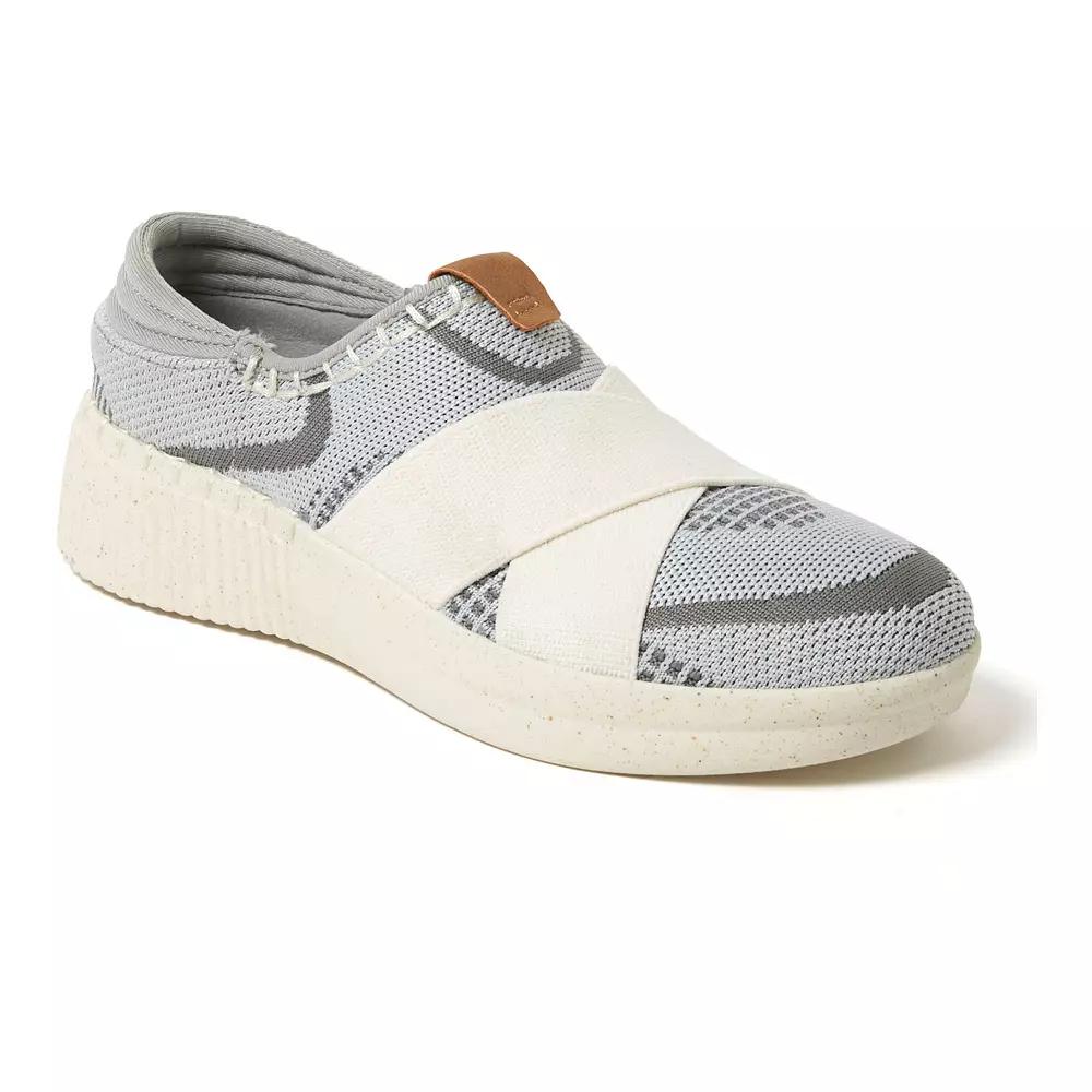Original Comfort by Dearfoams Women's Livie X Strap Knit Trainer Shoes,  Product Image