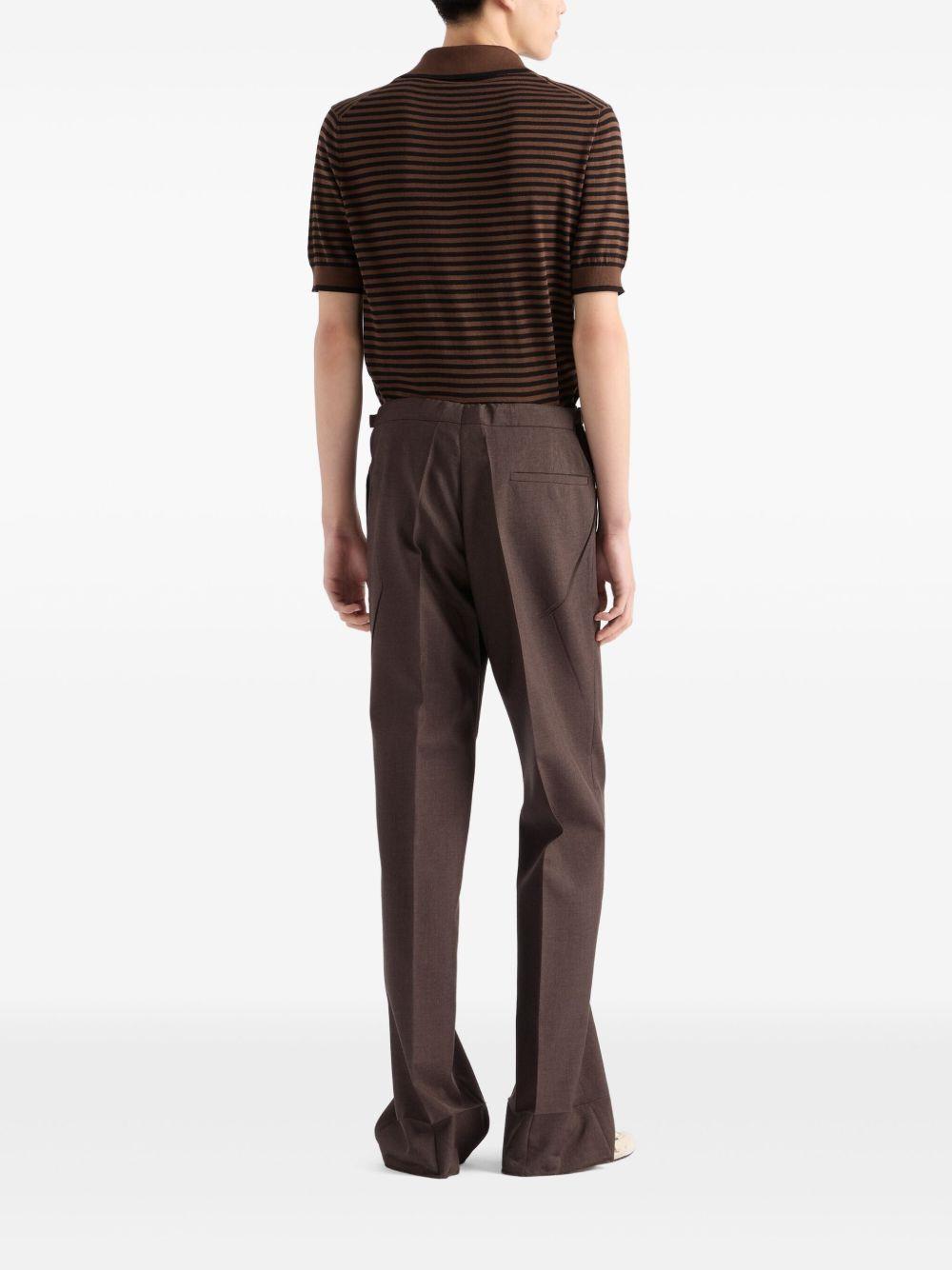 striped cotton polo shirt Product Image