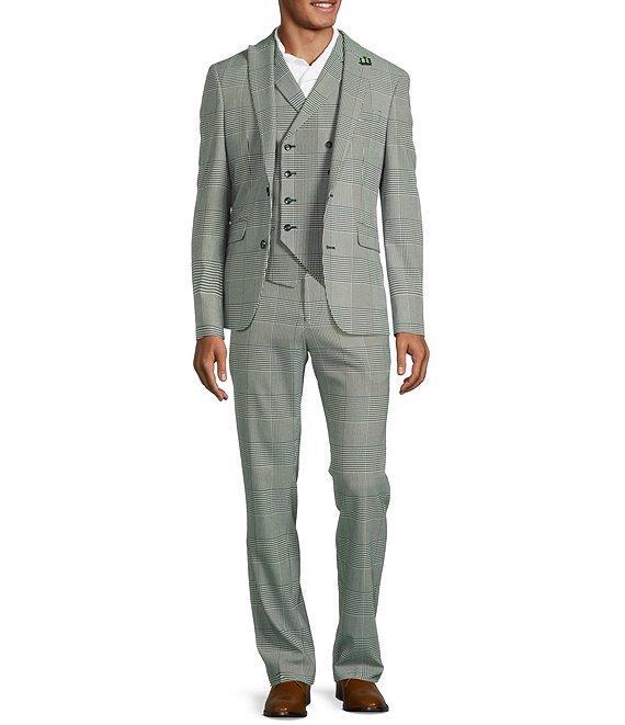 Murano Shape of Water Collection Slim Fit Glen Plaid Suit Separates Jacket Product Image