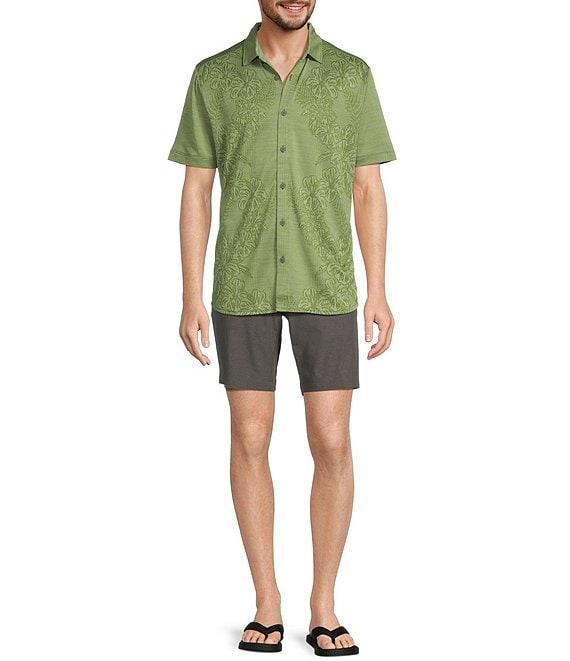 Tommy Bahama Palm Coast Cascade Vines Jacquard Short Sleeve Woven Camp Shirt Product Image