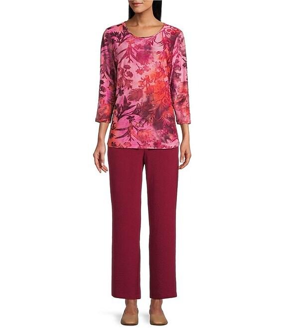 Allison Daley Petite Rhubarb Pull-On Straight Leg Soft Pants Product Image