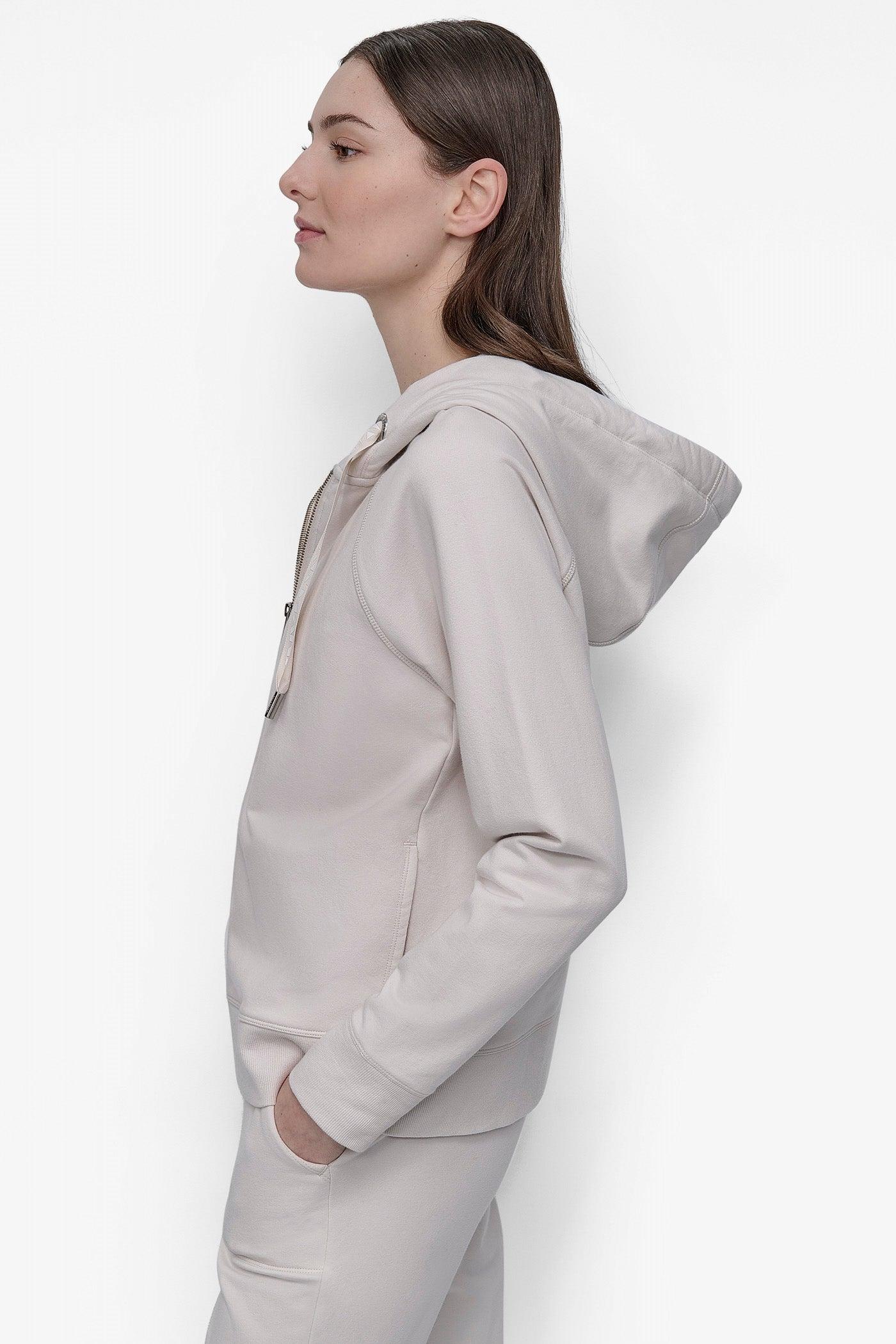 TWO TONE LOGO DRAWCORD ZIP HOODIE Product Image