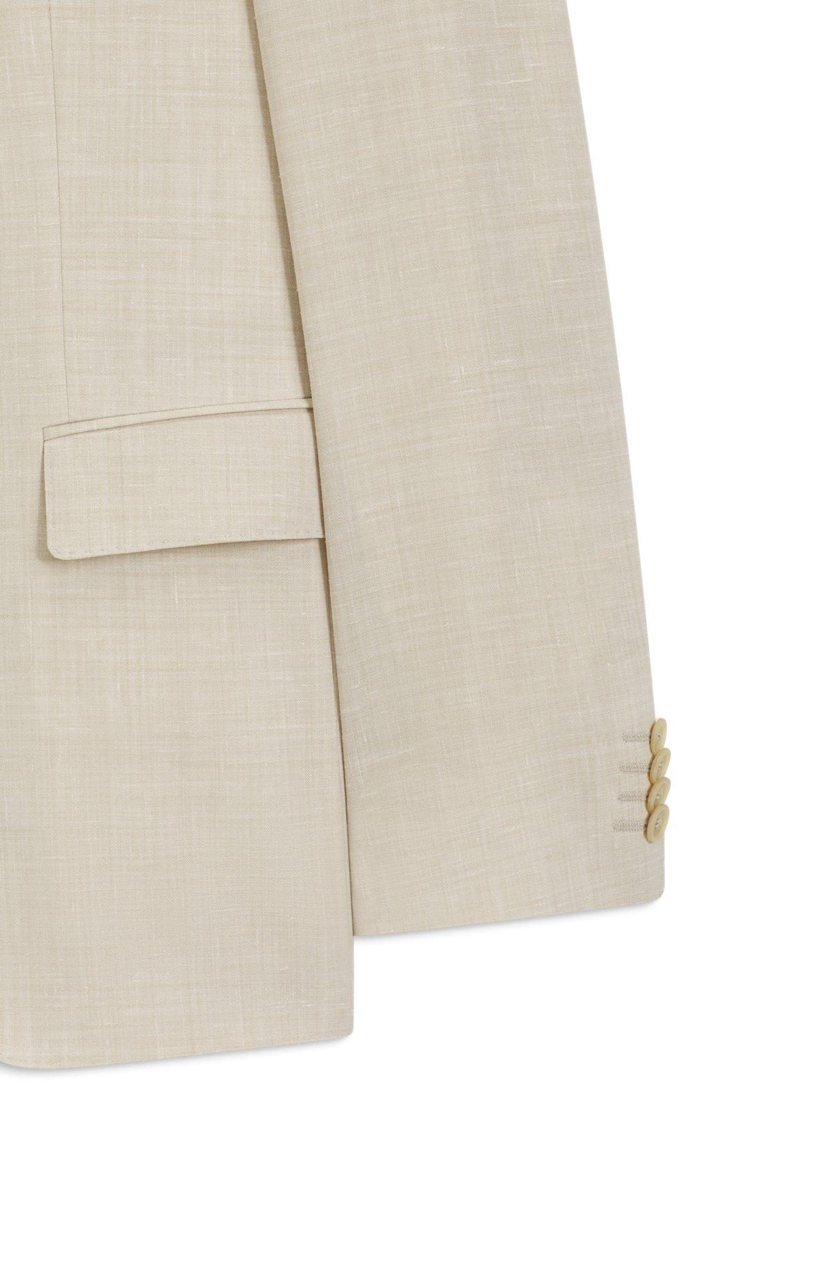 Two-piece slim-fit suit in micro-patterned cloth Product Image