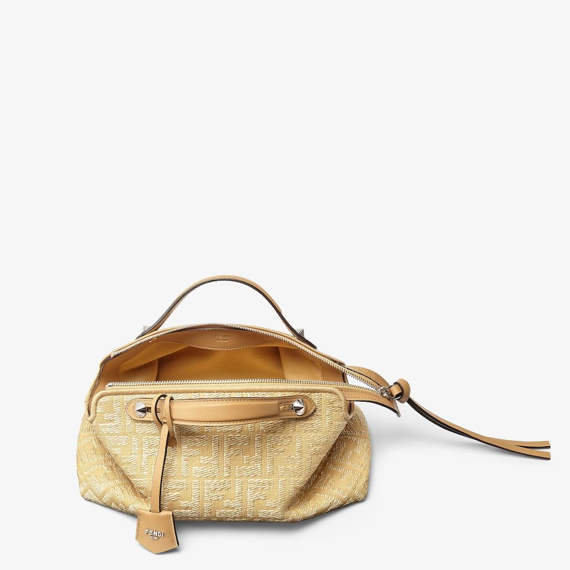 By The Way Soft MiniJacquard fabric mini-bag with raffia FF Product Image