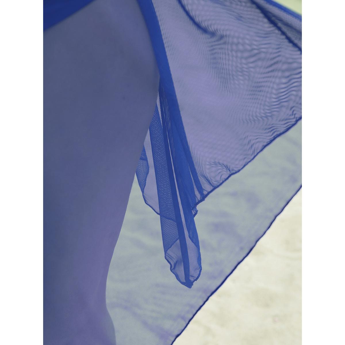 Plus Size Solid Hanky Hem Keyhole Ruched Knotted Front Swim Dress Women's Swimwear Blue Vacation Bodycon V-neck High stretch Curve Swim Dresses BloomChic 14-16/1X Product Image