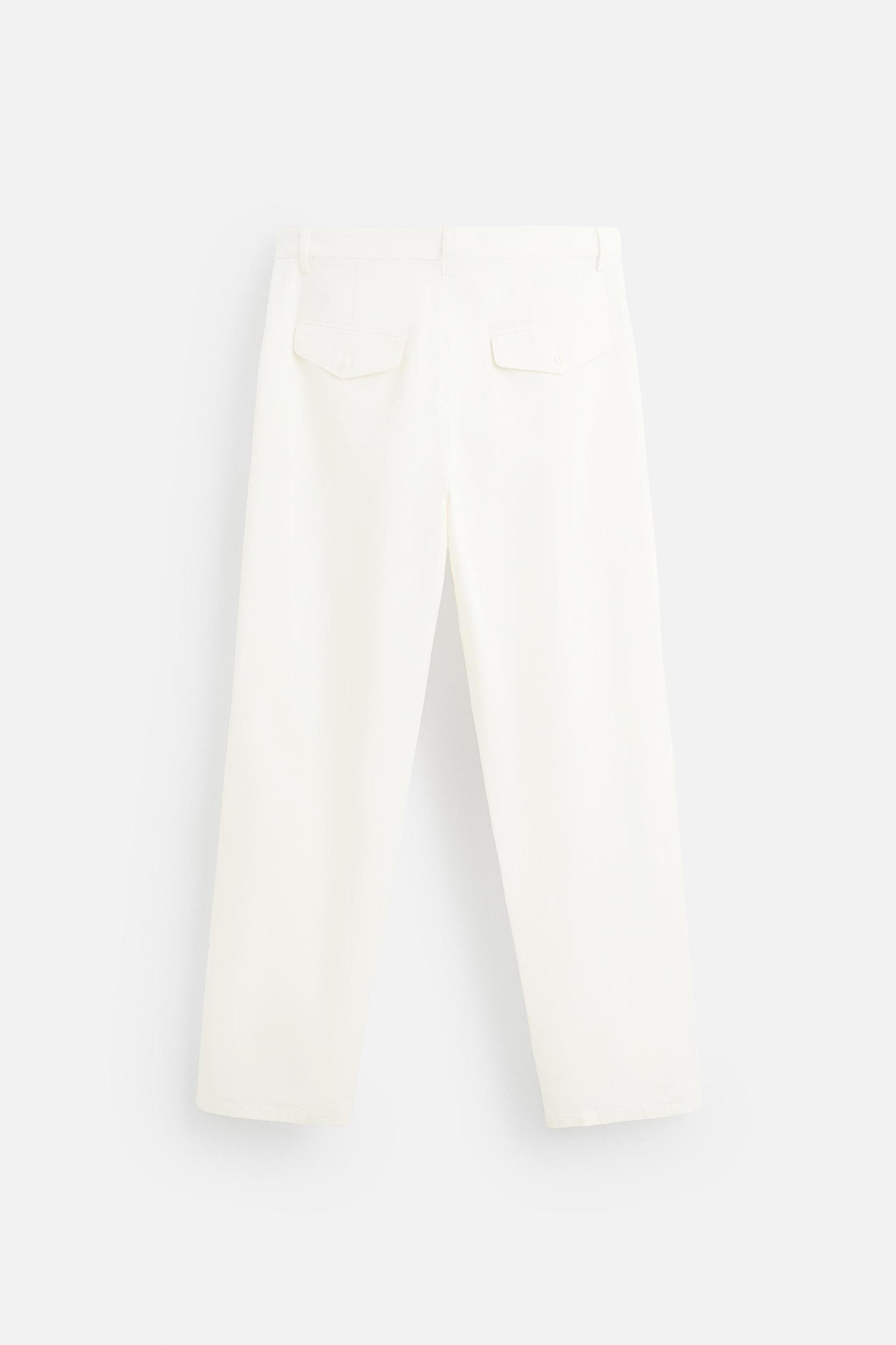 STRAIGHT FIT COTTON PANTS Product Image