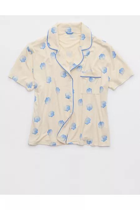 Aerie Real SoftÂ® Short Sleeve Pajama Shirt Women's Product Image