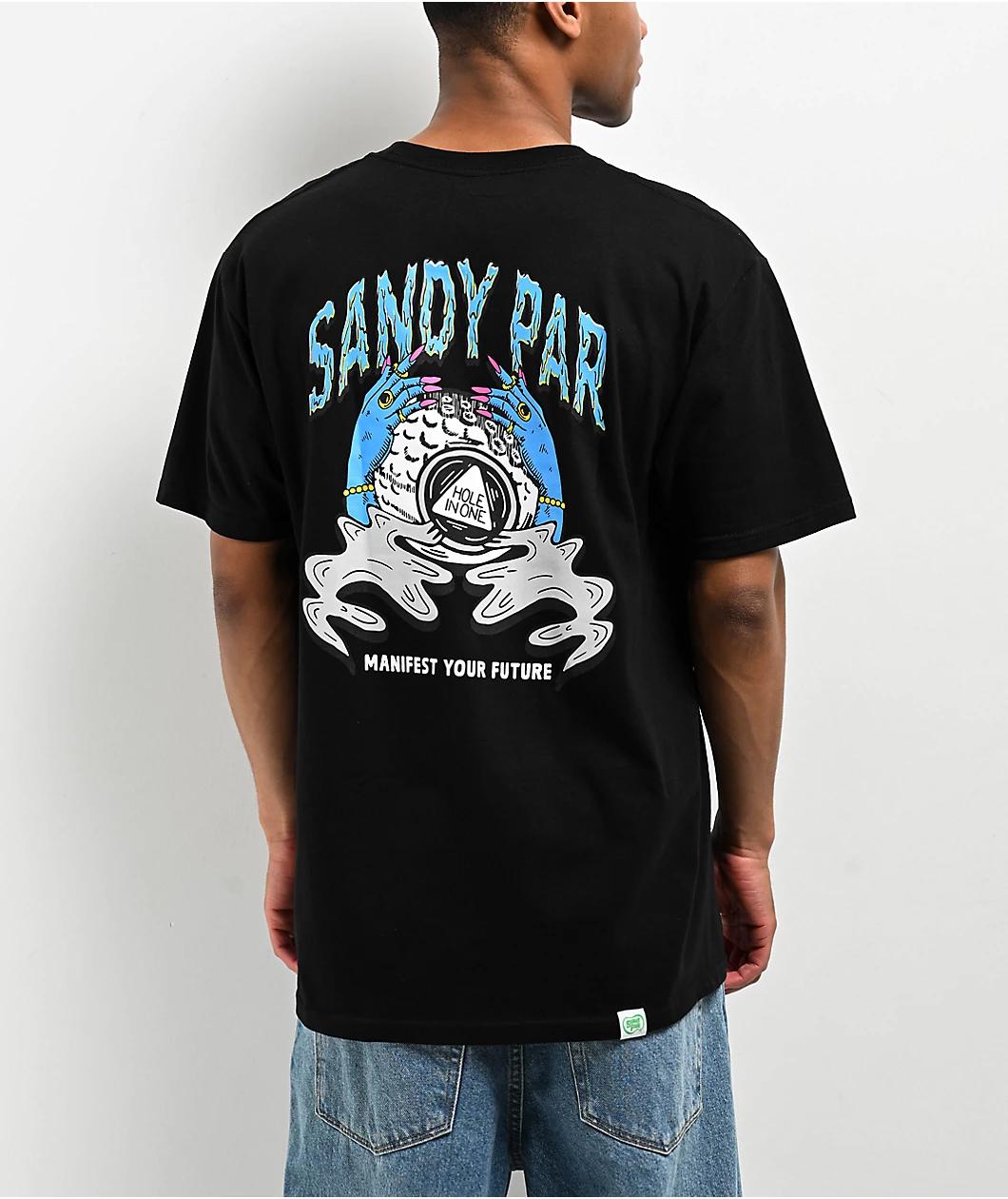 Sandy Par Manifest Hole In One Black T-Shirt Product Image