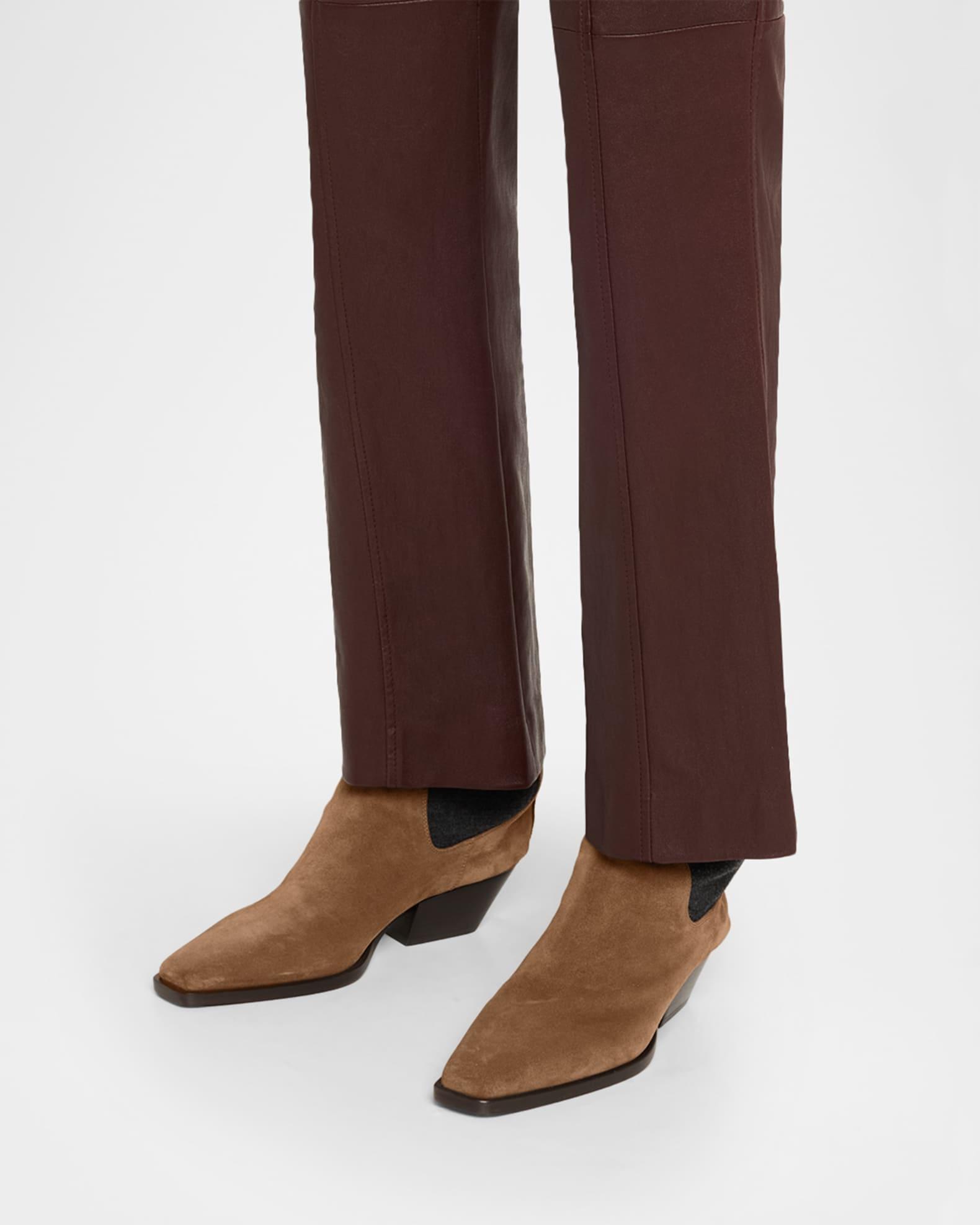 Suede City Block-Heel Western Booties Product Image