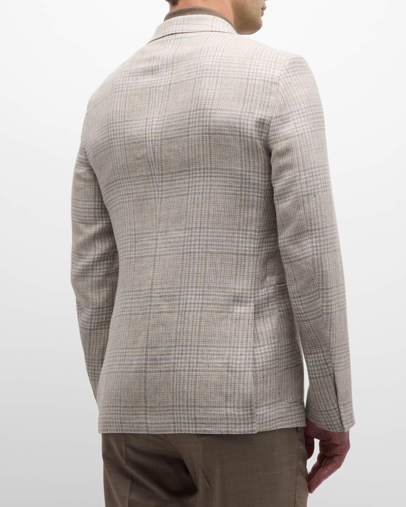 Men's Plaid Linen-Wool Sport Coat Product Image