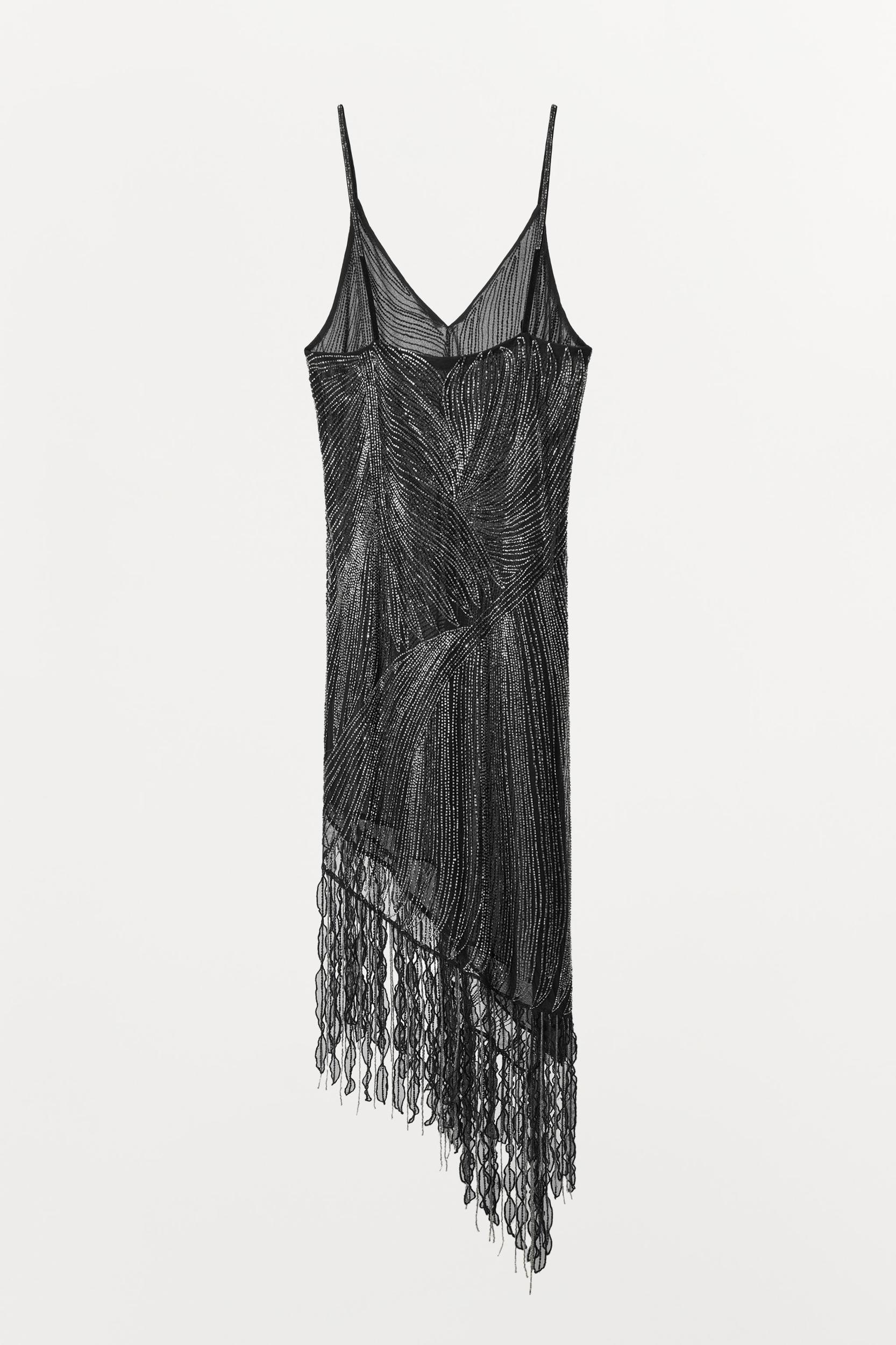 FRINGED BEADED DRESS Product Image