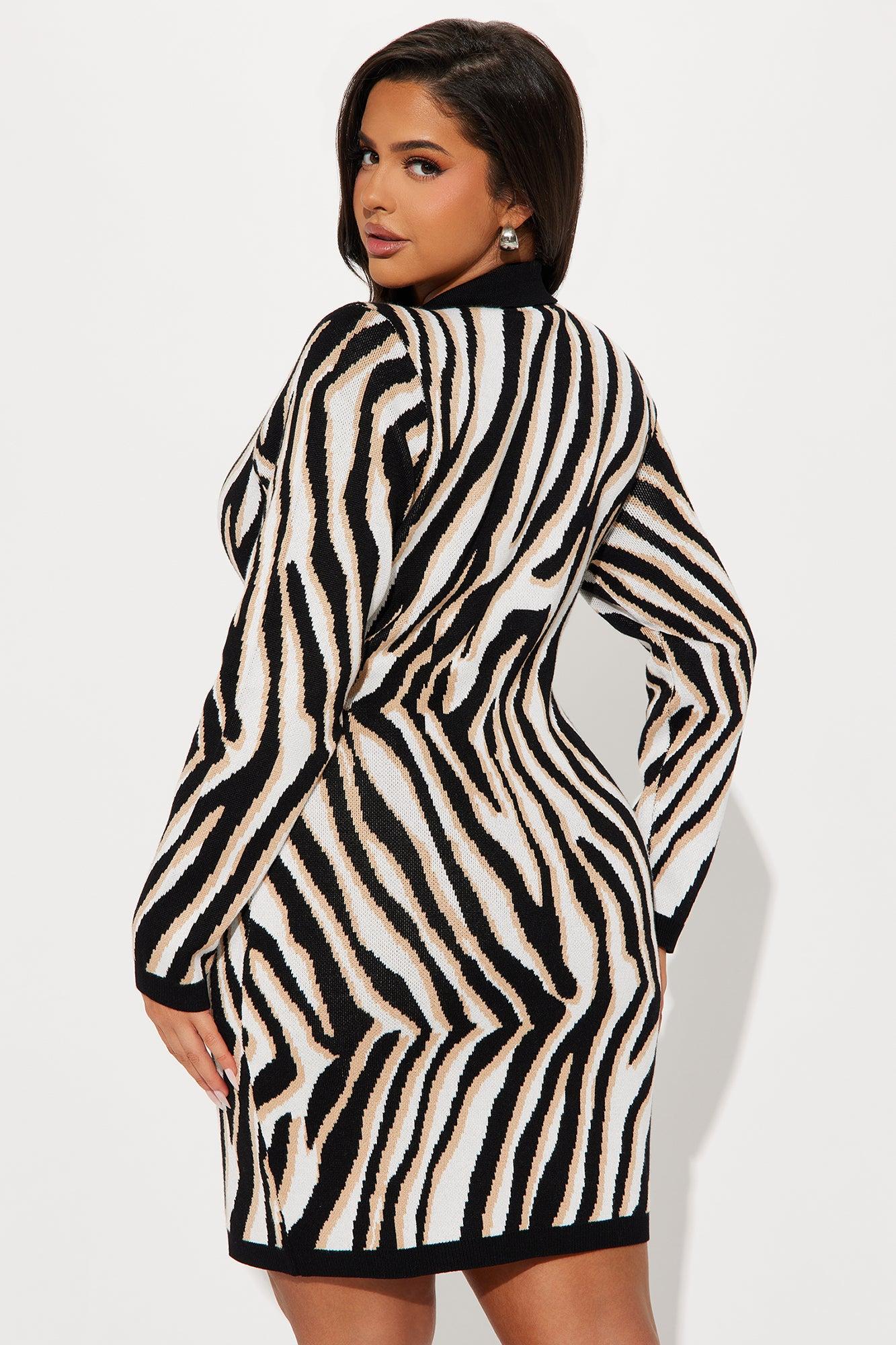 Barbara Sweater Mini Dress - Ivory/combo Product Image