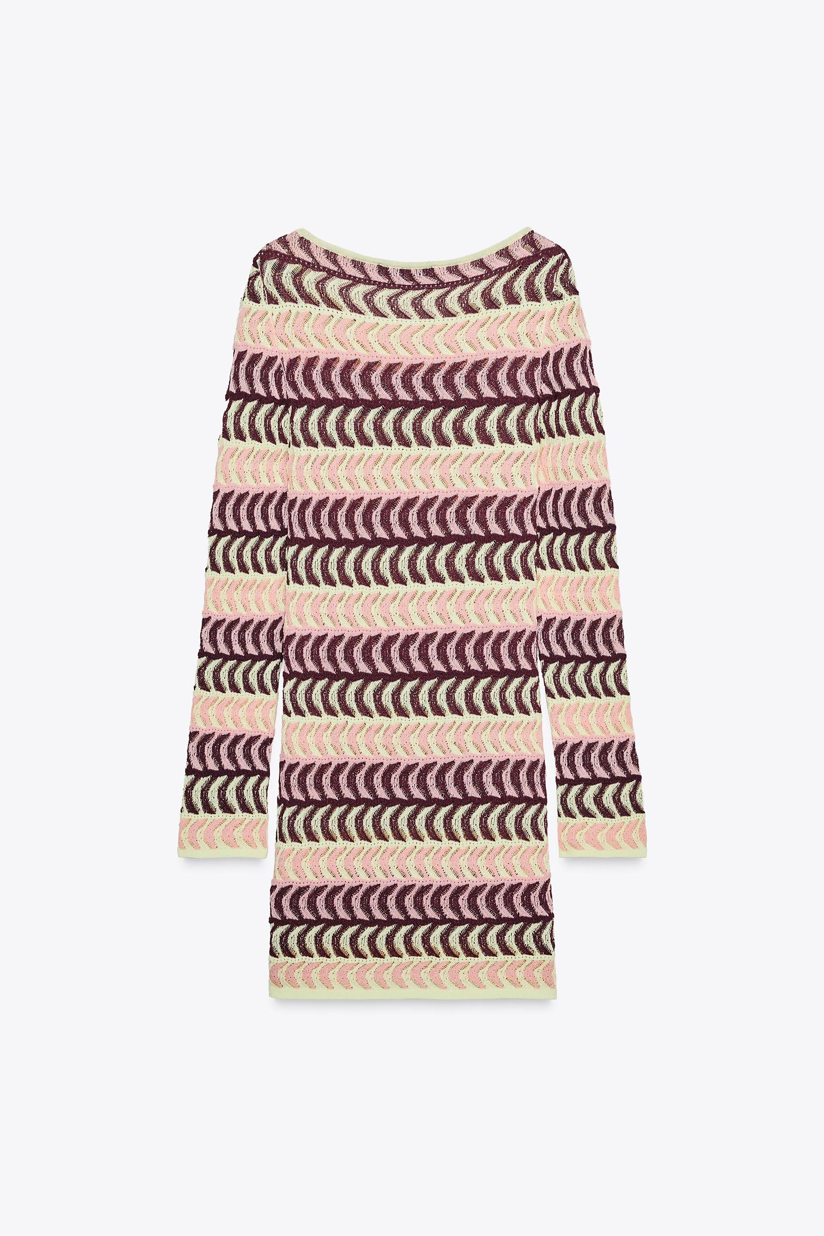 TEXTURED KNIT MINI DRESS Product Image