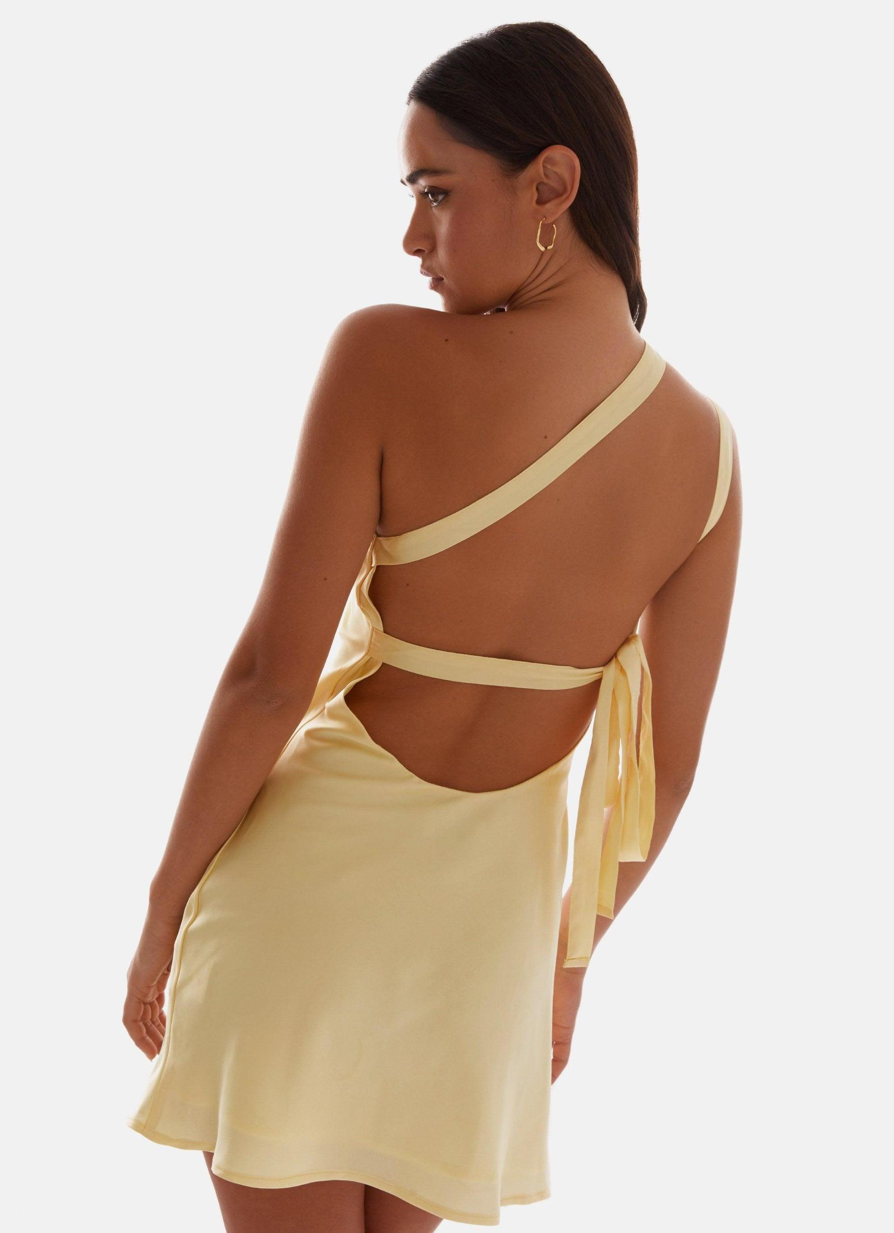 Lights Out Mini Dress - Yellow Product Image