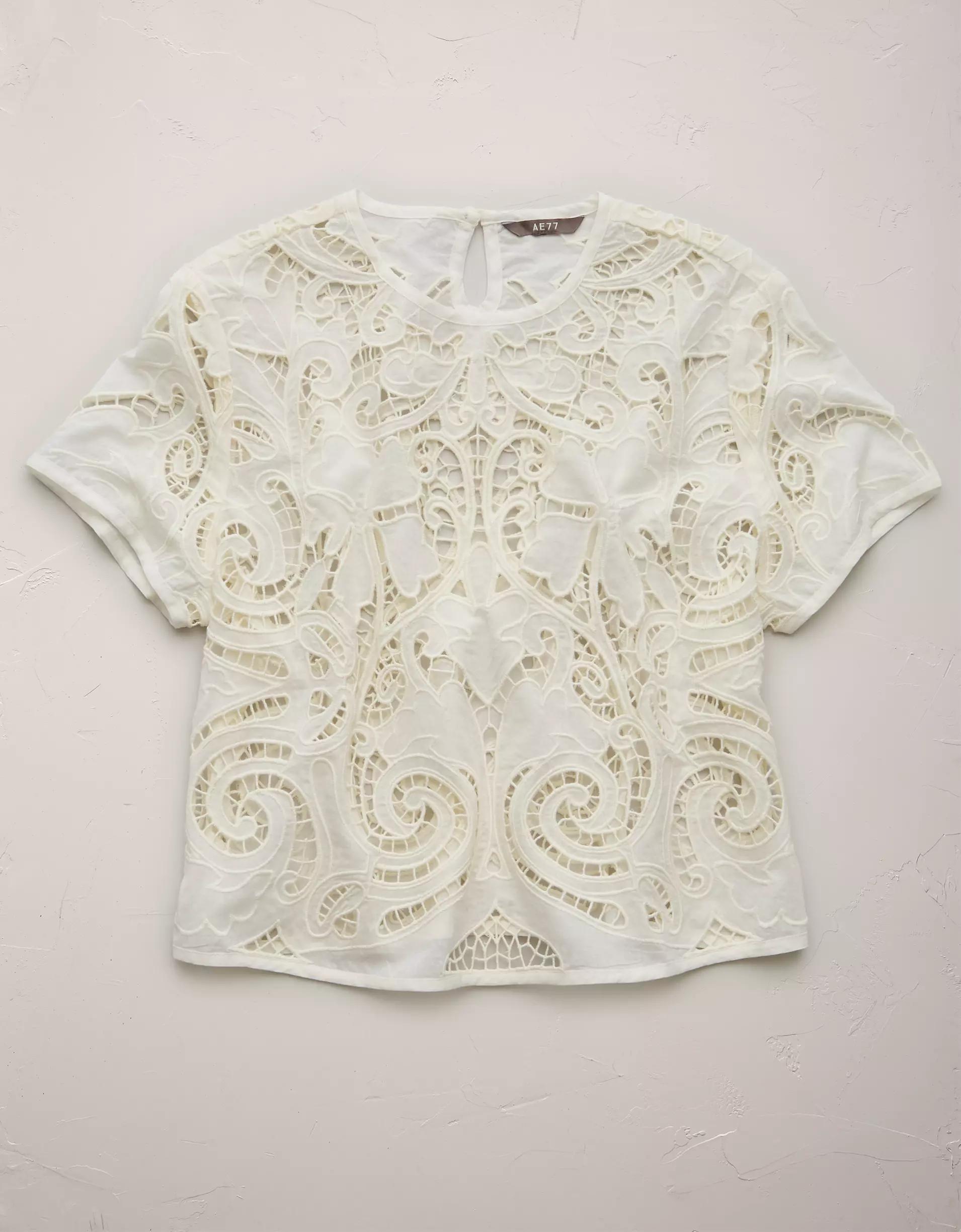 AE77 Premium Lace Shirt Product Image
