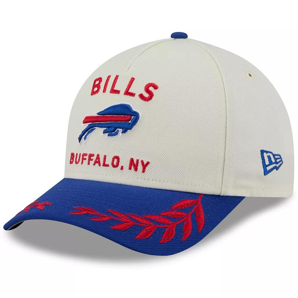 Men's New Era Cream/Royal Buffalo Bills 2025 NFL Draft 9FORTY A-Frame M-Crown Adjustable Hat, Beige Product Image