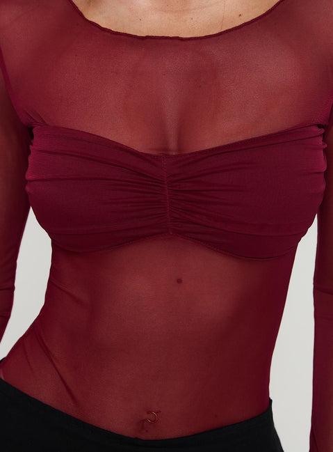 Duet Bodysuit Burgundy Product Image